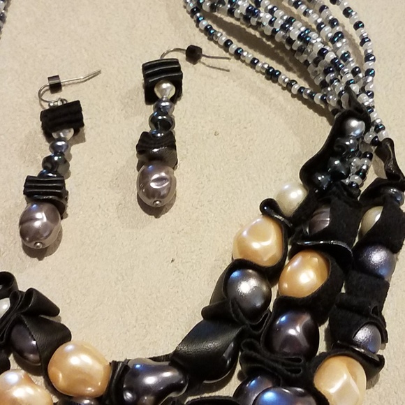 Chico's  Multi strand necklace and earring set - Picture 2 of 3